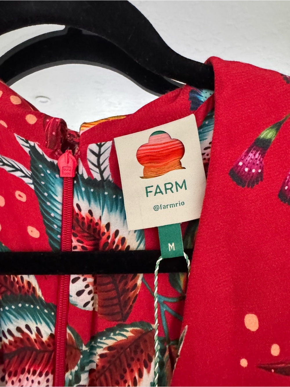 FARM RIO Red Tropical-Print jumpsuit - Picture 4 of 6